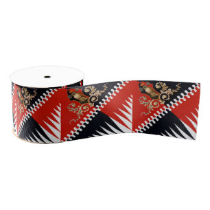 Contrada Priora della Civetta (Owl) Palio di Siena Grosgrain Lint