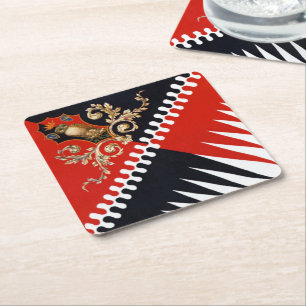 Contrada Priora della Civetta (Owl) Palio di Siena Kartonnen Onderzetters