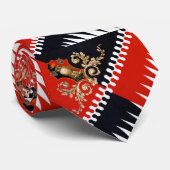 Contrada Priora della Civetta (Owl) Palio di Siena Stropdas (Opgerold)