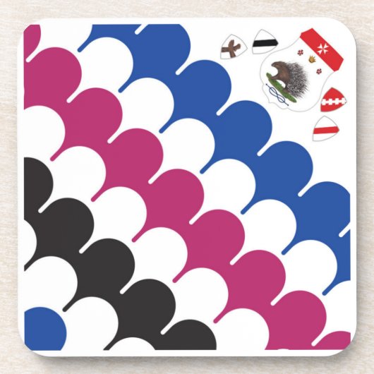 Contrada Sovrana dell' Istrice (Porcupine) Palio Bier Onderzetter (Voorkant)