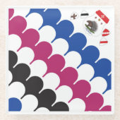 Contrada Sovrana dell' Istrice (Porcupine) Palio Glazen Onderzetter (Voorkant)