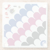 Contrada Sovrana dell' Istrice (Porcupine) Palio Glazen Onderzetter (Achterkant)