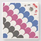 Contrada Sovrana dell' Istrice (Porcupine) Palio Stenen Onderzetter (Voorkant)