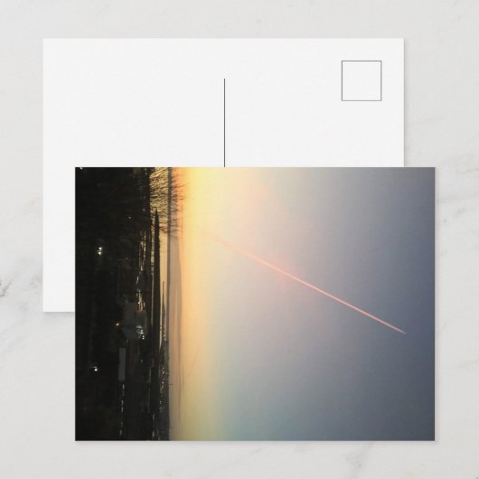 Contrail over Bellingham Bay Briefkaart (Voorkant / Achterkant)