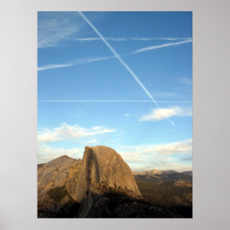 Contrails met halve koepel poster