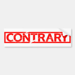 Contrary Stamp Bumpersticker