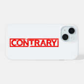 Contrary Stamp iPhone 15 Case (Achterkant horizontaal)