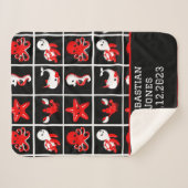 Contrast Baby- sensorische patroon rood zwart Sherpa Deken (Voorkant (horizontaal))