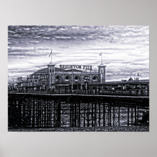 Contrast Brighton Pier Poster (Voorkant)