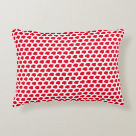 Contrast Chique: Rood en wit Patterned Kussen