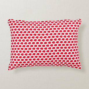 Contrast Chique: Rood en wit Patterned Kussen
