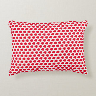 Contrast Chique: Rood en wit Patterned Kussen