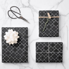 Contrast Elegantie: Monochrome Magic Gift Wrap Inpakpapier Vel