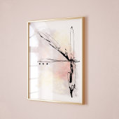 Contrast kleurrijke waterverf abstracte muurkunst poster