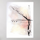 Contrast kleurrijke waterverf abstracte muurkunst poster (Voorkant)