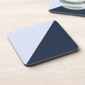 Contrastend Light Sky Blue en Dark Navy Blue Bier Onderzetter (Linkerzijde)