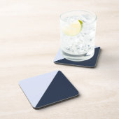 Contrastend Light Sky Blue en Dark Navy Blue Bier Onderzetter (Rechterzijde)