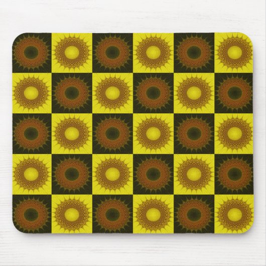 Contrasterende Abstracte mozaïek Tegels - Muismat (Voorkant)