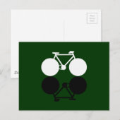 contrasterende grafische fietsen briefkaart (Voorkant / Achterkant)