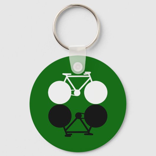contrasterende grafische fietsen sleutelhanger (Voorkant)