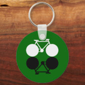 contrasterende grafische fietsen sleutelhanger (Voorkant)