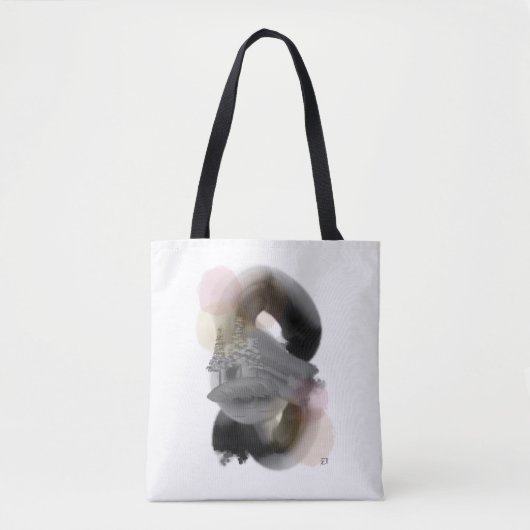 Contrasterende minimaal herbruikbare Abstracte kun Tote Bag (Voorkant)