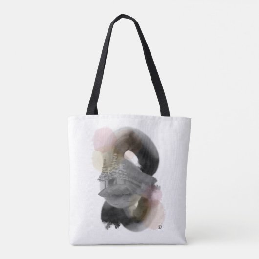 Contrasterende minimaal herbruikbare Abstracte kun Tote Bag (Achterkant)