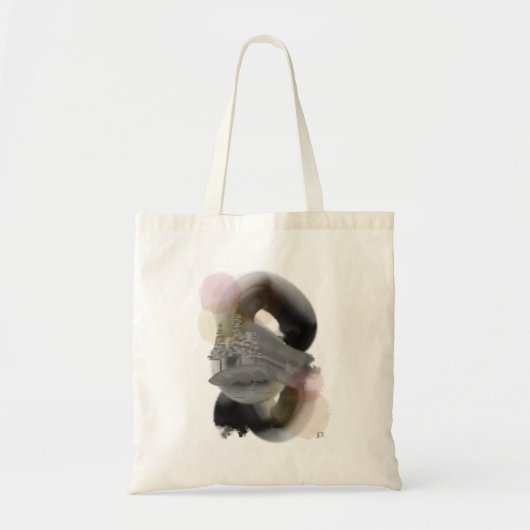 Contrasterende minimale Abstracte illustraties Tote Bag (Voorkant)