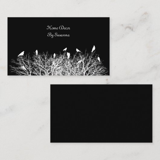 Contrasterende zwart-wit visitekaartje (Voorkant / Achterkant)