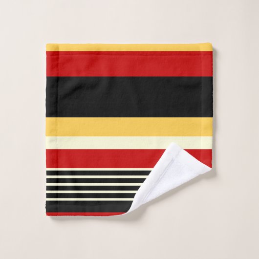 Contrastgeel met rood bad handdoek (Wasdoekje)