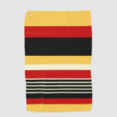 Contrastgeel met rood golfhanddoek (Voorkant)