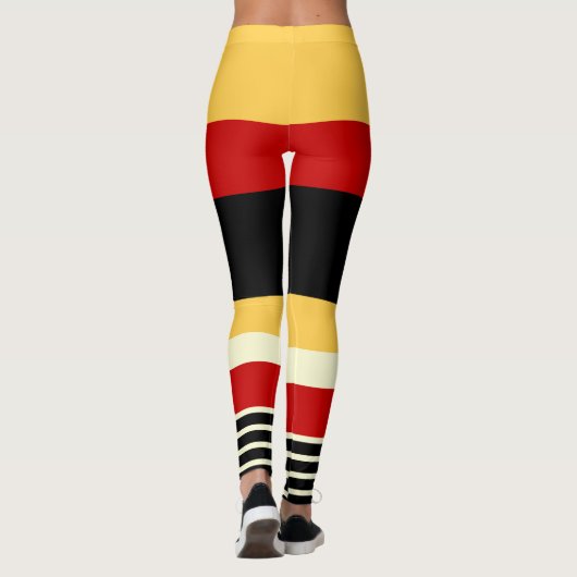 Contrastgeel met rood leggings (Achterkant)