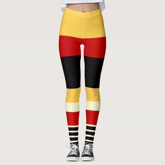 Contrastgeel met rood leggings (Voorkant)