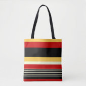 Contrastgeel met rood tote bag (Voorkant)