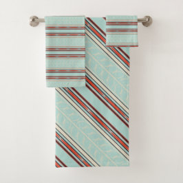 Contrasting gekleurd patroon bad handdoek