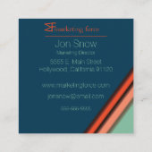 Contrastkleuren Professional Vierkante Visitekaartje (Achterkant)