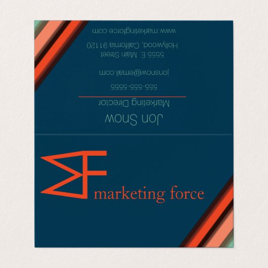 Contrastkleuren Professional Visitekaartje (Buitenkant ongevouwen)