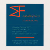 Contrastkleuren Professional Visitekaartje (Binnenkant ongevouwen)