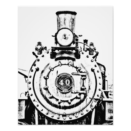 Contrasttrein Foto Afdruk (Voorkant)