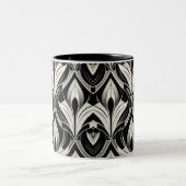 Contrastverhouding zwart/wit tweekleurige koffiemok (Center)