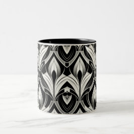 Contrastverhouding zwart/wit tweekleurige koffiemok