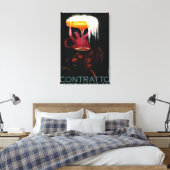 Contratto Vintage PosterEurope Canvas Afdruk (Insitu (Slaapkamer))