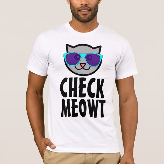 CONTROK MEOWT Funny CAT T-Shirts (Voorkant)