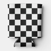 Controkerbordpatroon zwart-wit blikjeskoeler (Voorkant)