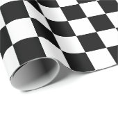 Controkerbordpatroon zwart-wit cadeaupapier (Rol Hoek)