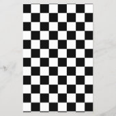 Controkerbordpatroon zwart-wit flyer (Achterkant)