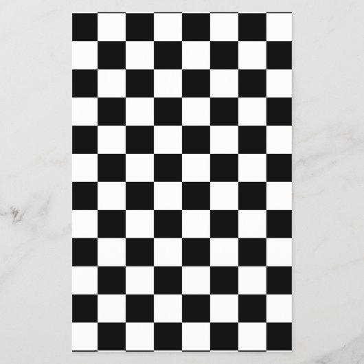 Controkerbordpatroon zwart-wit flyer (Achterkant)
