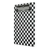 Controkerbordpatroon zwart-wit mini klembord (Angled2)
