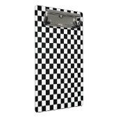 Controkerbordpatroon zwart-wit mini klembord (Schuin)