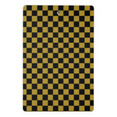 Controkerbordpatroon zwart-wit mini klembord (Achterkant)